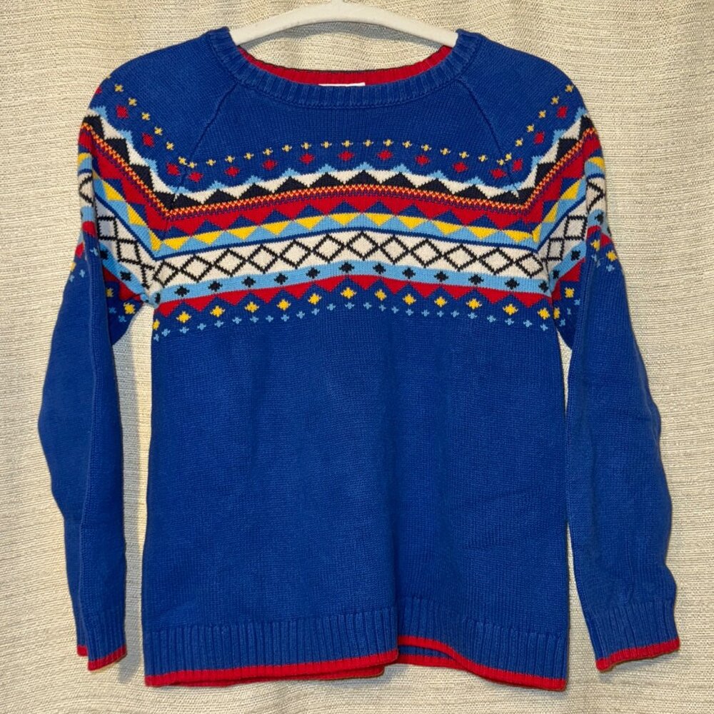 Hanna Andersson Kids Heavy Knit Sweater, Blue, 140 CM / US 10